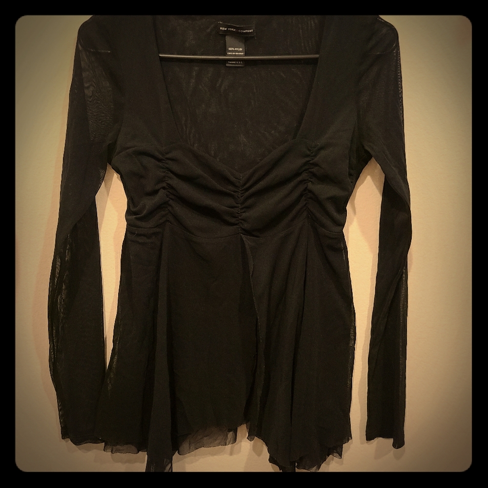 New York and Company lace see through top